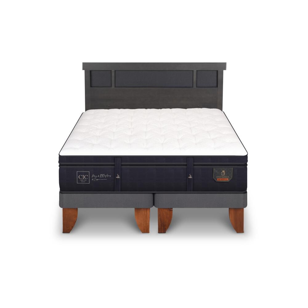 Cama Europea Cic Super Premium / 2 Plazas / Base Dividida + Respaldo image number 0.0