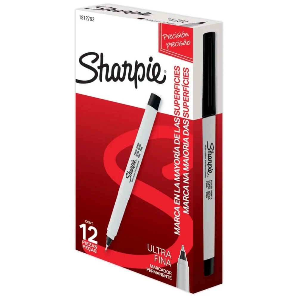 Marcador Permanente Sharpie Punta Ultrafina Negro Individual image number 2.0