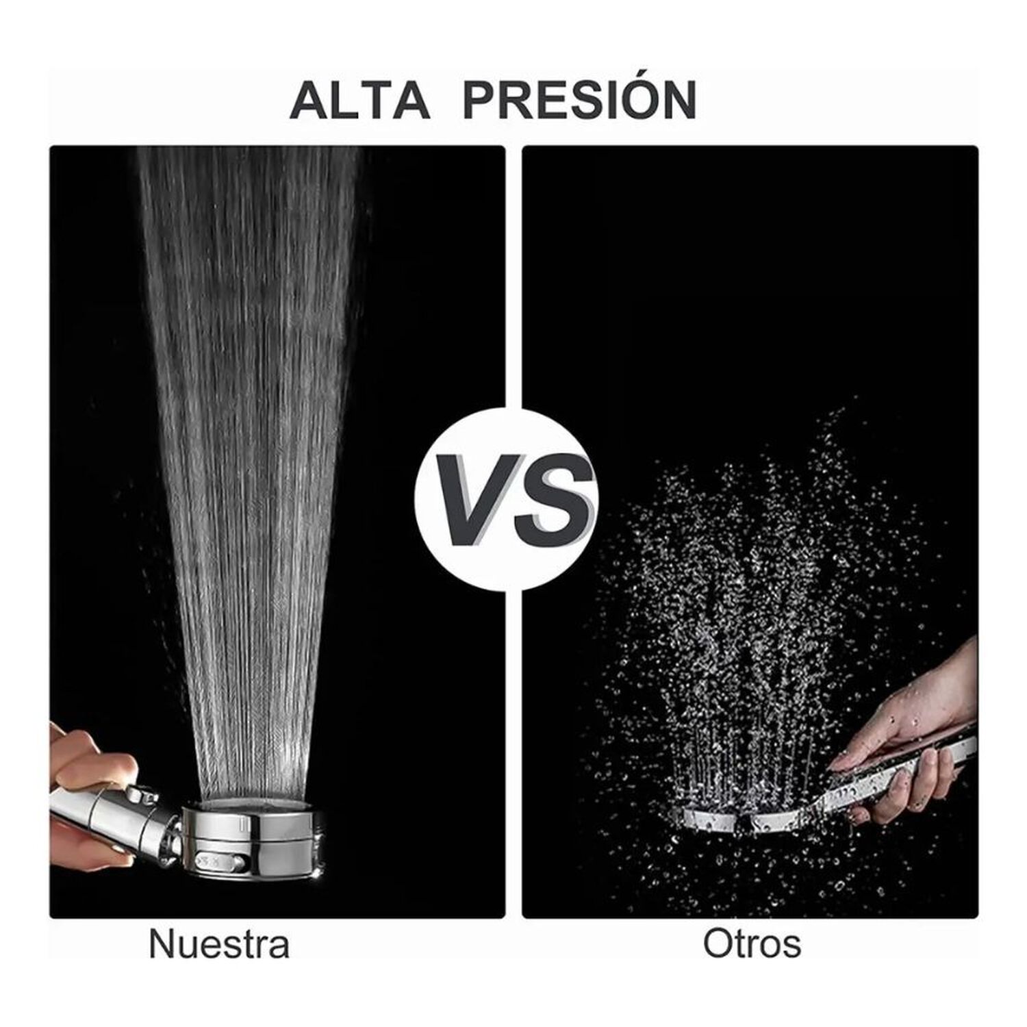 Cabezal Ducha Tel&eacute;fono Alta Presi&oacute;n Purificador Ahorradora Agua image number 2.0
