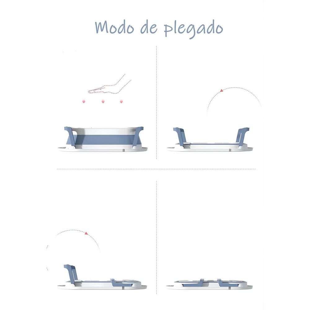 Ba&ntilde;era Plegable Con Term&oacute;metro Cojin Y M&aacute;s Accesorios Rosada image number 5.0