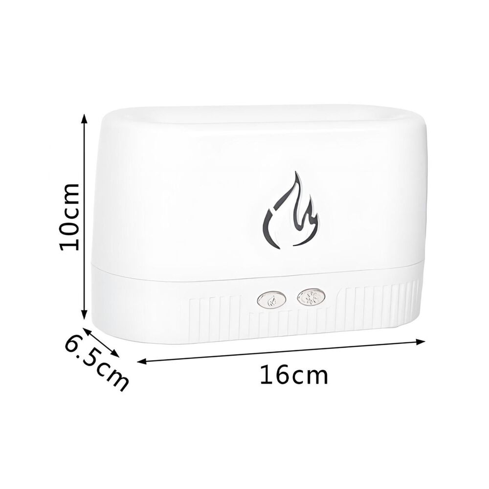 Pack Humidificador Blanco Efecto Llamas + 6 Esencias image number 3.0