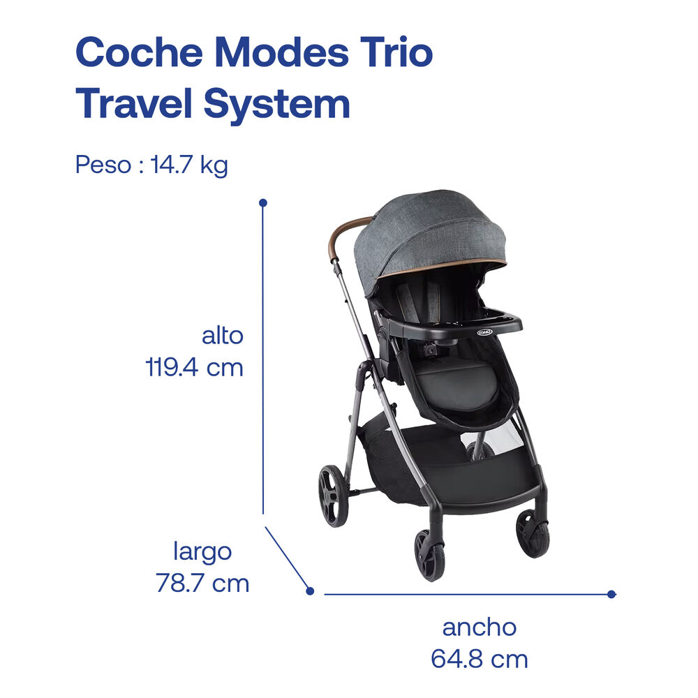 Coche Travel Sytem Modes Trio Hemlock Graco image number 8.0