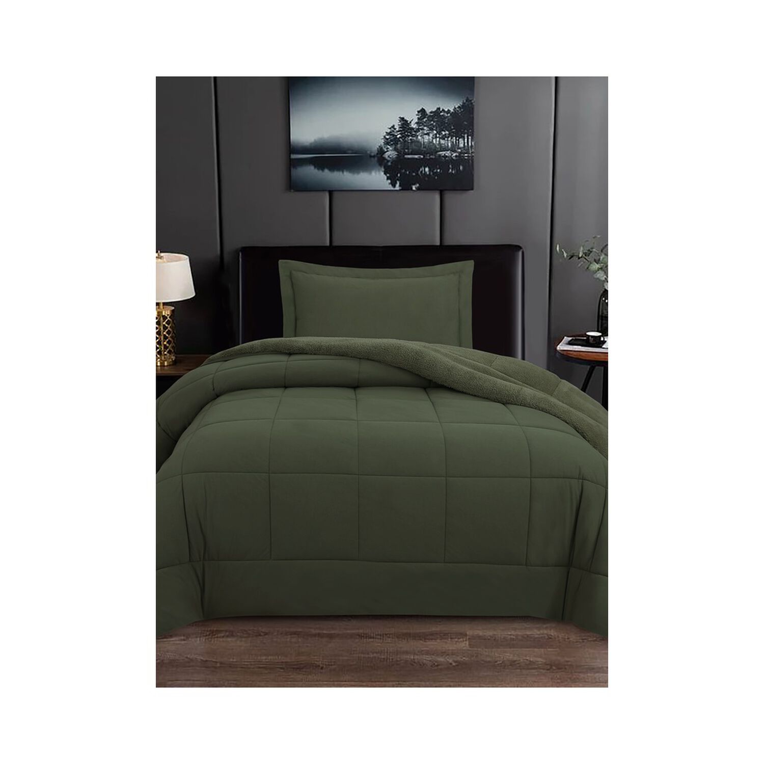 Plumon Andes Velvet Matte Verde 1.5 Pl image number 2.0