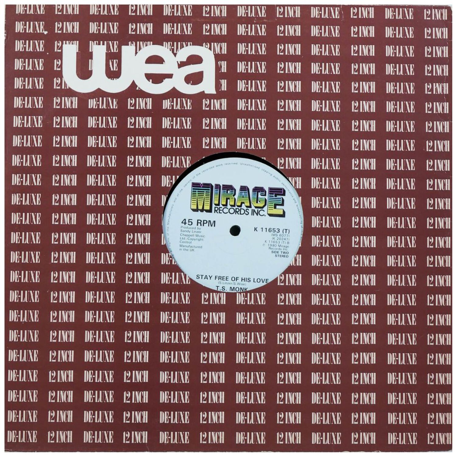 T.s. Monk - Bon Bon Vie | 12" Maxi Single Usado image number 1.0