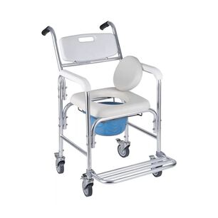 Ba&ntilde;o Wc Port&aacute;til Con Ruedas Y Reposapies Incluye Balde 7002b