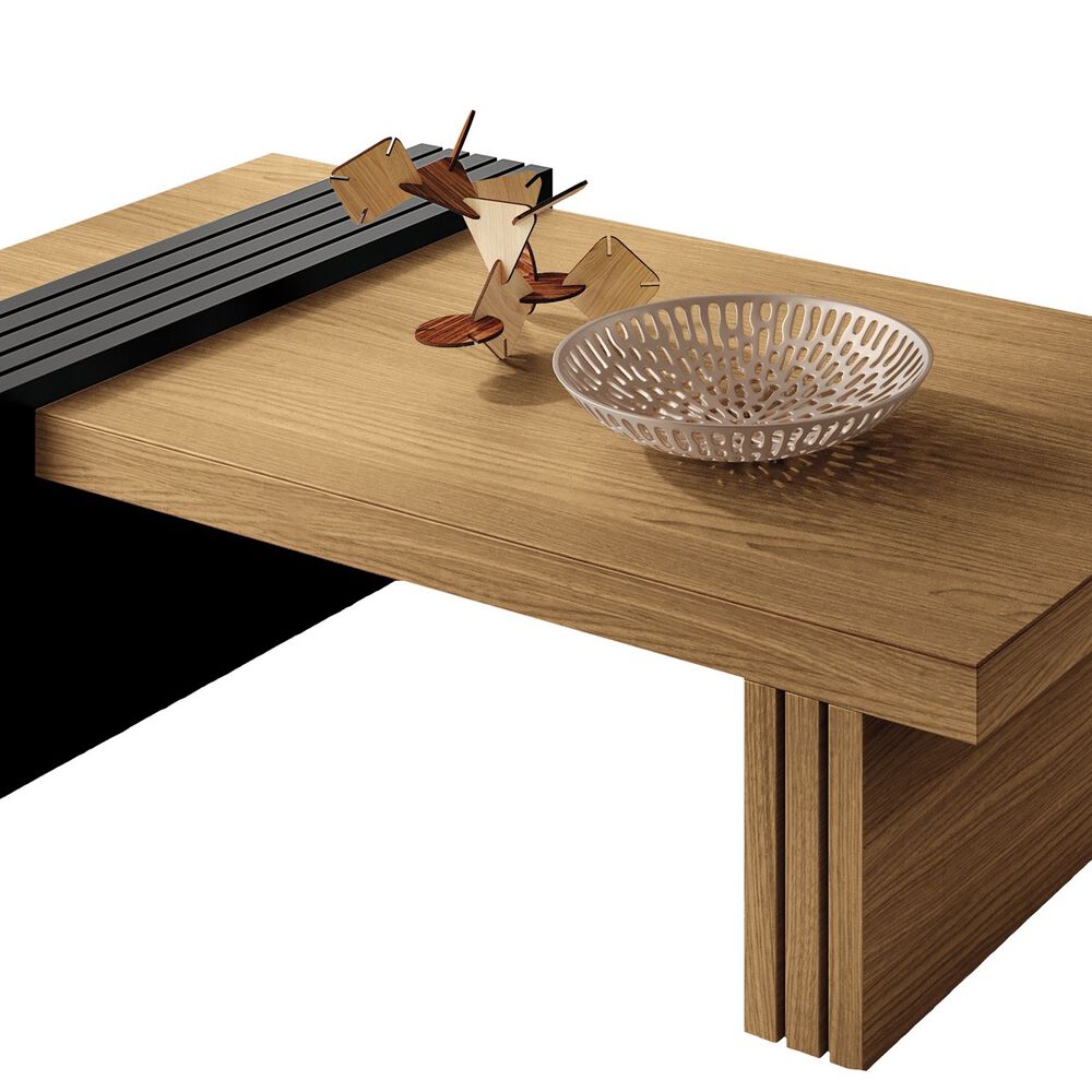 Mesa De Centro Praga Freijo-pretto 107x60x33 Cm image number 3.0