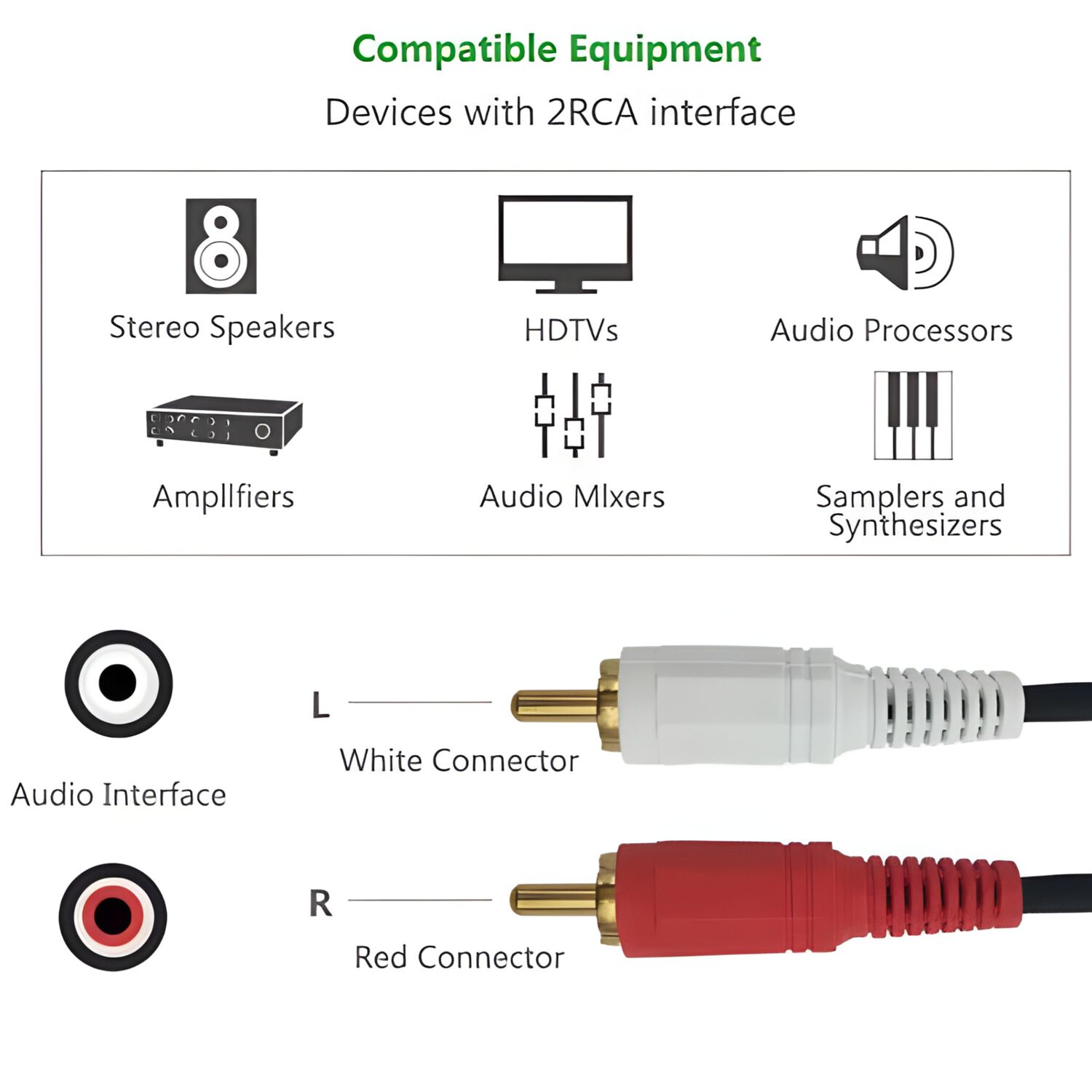 Cable De Audio (2x1) Jack 3.5mm A Rca 3 Mt Ulink Deluxe Line image number 5.0
