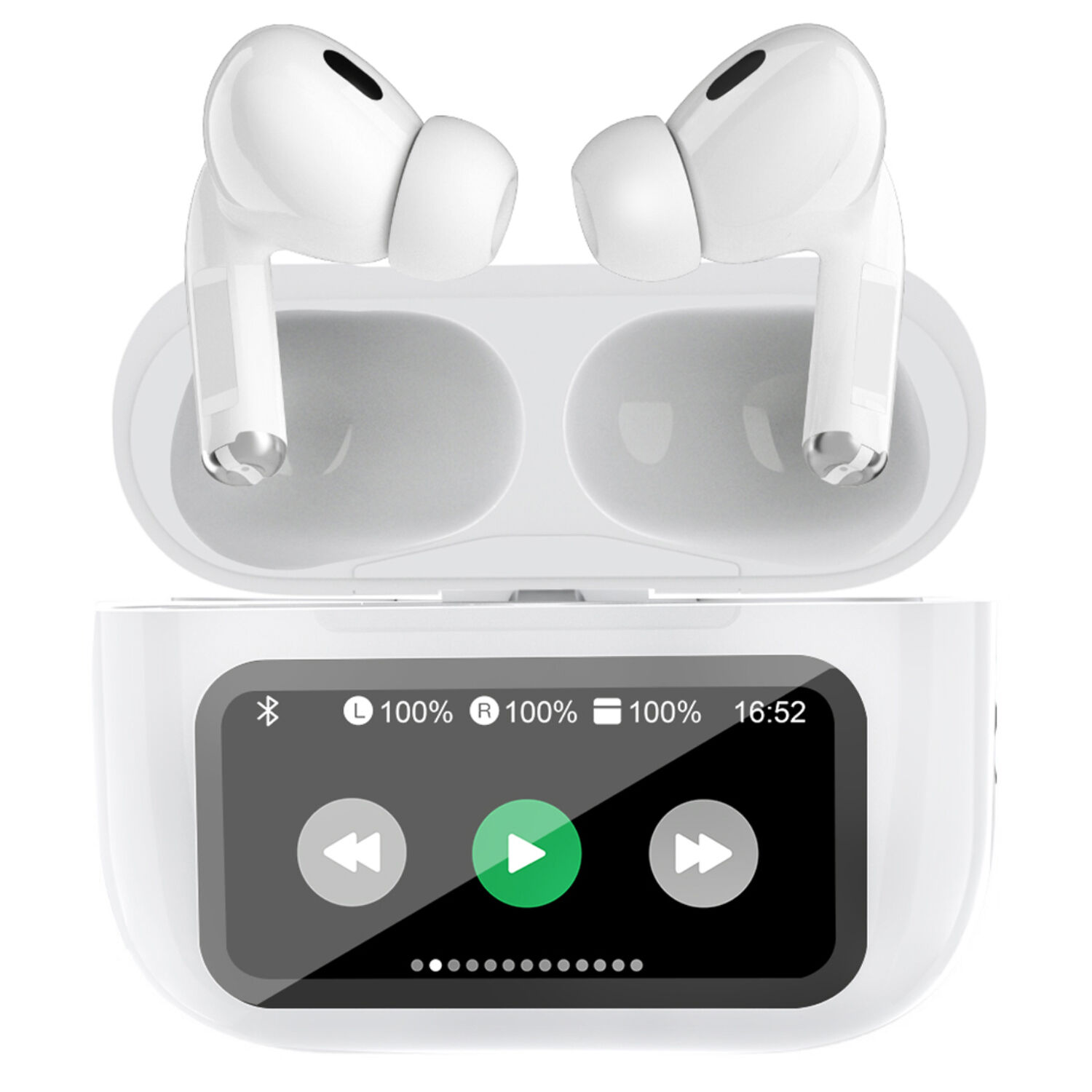 Aud&iacute;fonos Bluetooth Con Pantalla Touch Blanco - Ps image number 0.0