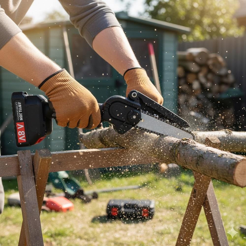 Motosierra Recargable Tasbel + 2 Baterías 98v Portátil Accesorios image number 4.0