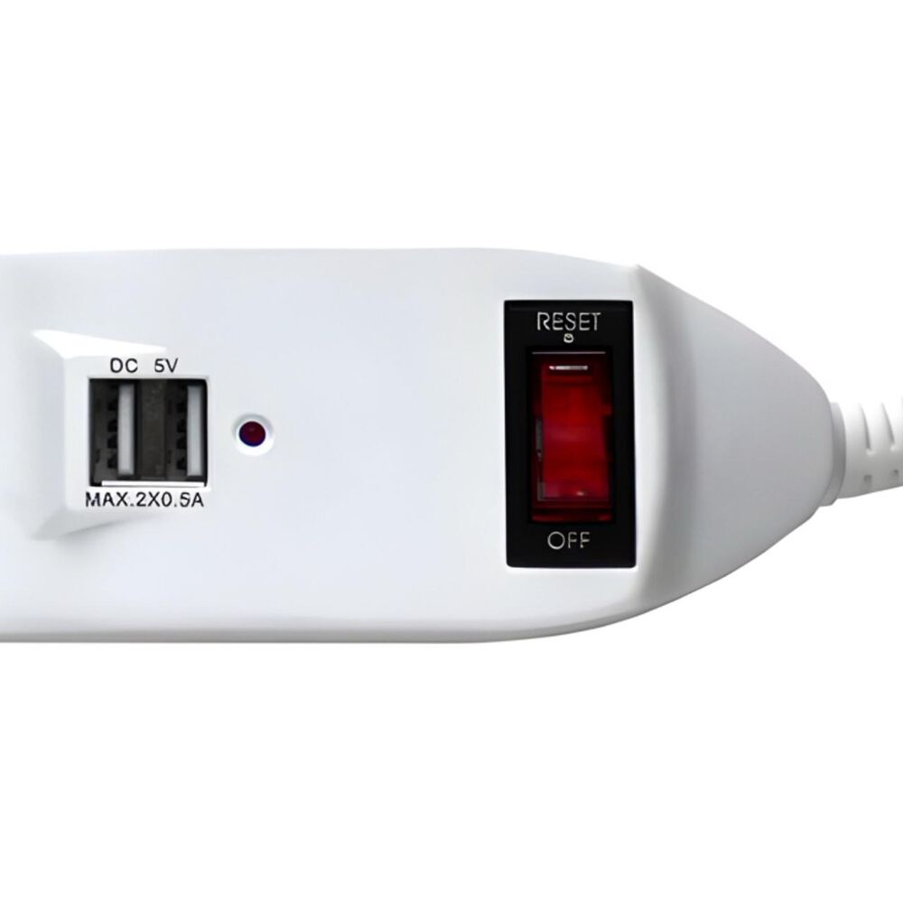 Alargador Zapatilla Con Switch 6 Posiciones 2 Usb- Cert. Sec image number 1.0