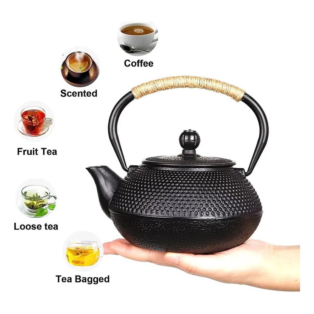 Tetera Hierro Fundido Japonesa Infusor Acero Inoxidable image number 2.0