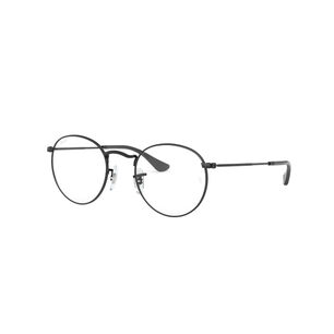 Lentes &Oacute;pticos Round Metal Matte Black Ray-ban Optical