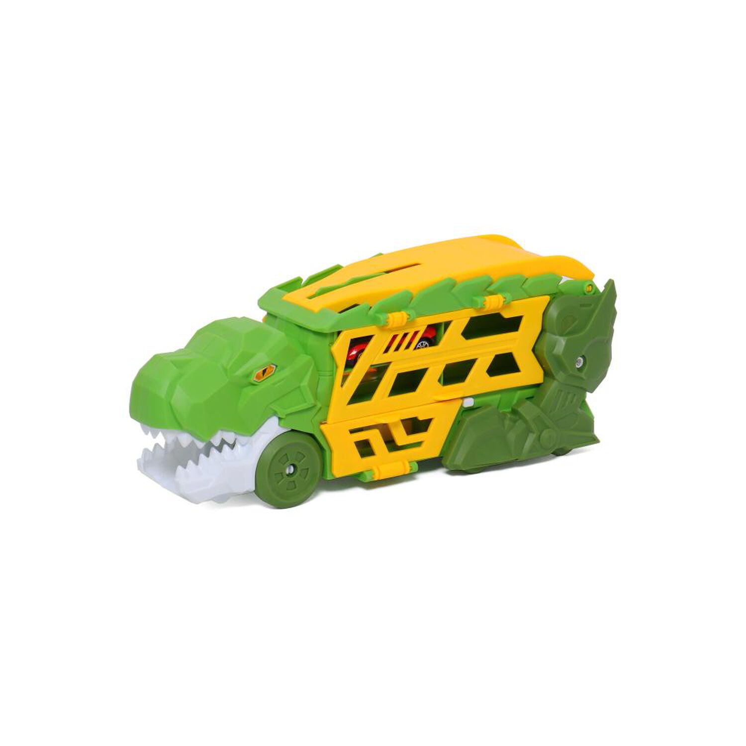 Transportador De Dinosaurio Con 1 Auto De Metal Happyline image number 2.0