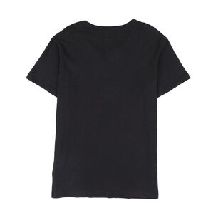 Polera Manga Corta Slim Cuello Redondo Hombre Az Black