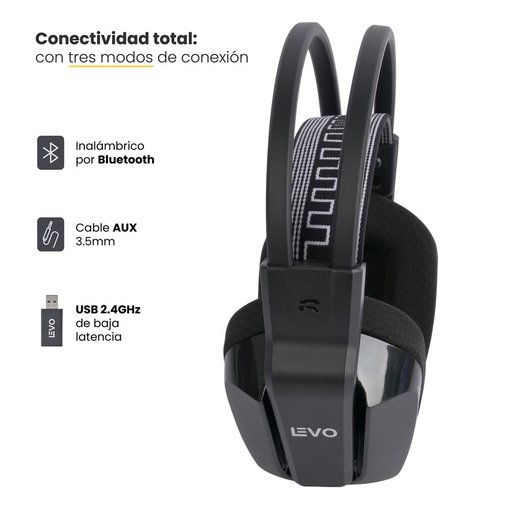 Aud&iacute;fono Gamer Inal&aacute;mbrico Zenit Elite Bluetooth Rgb Levo image number 3.0