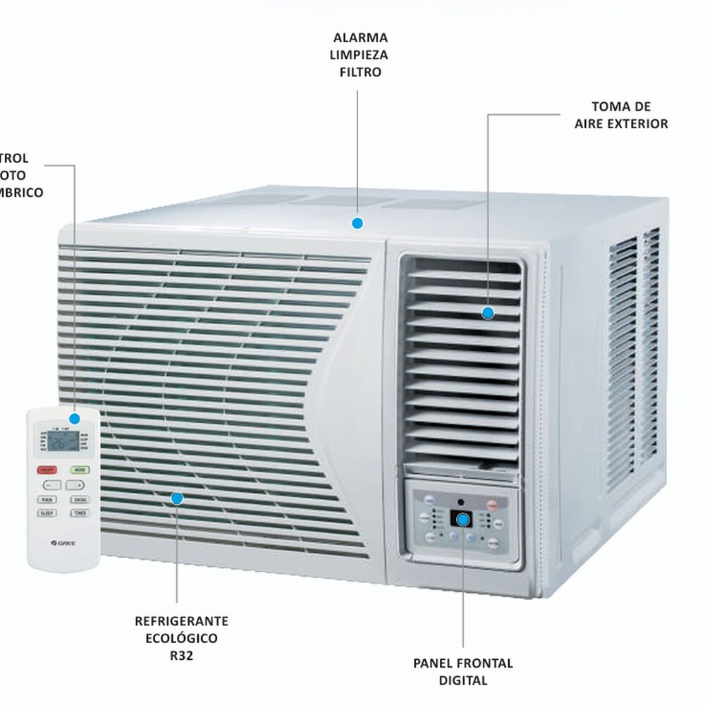 Aire Acondicionado Ventana Anwo 12.000 Btuh R32 Frio / Calor image number 1.0