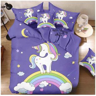 Cubrecama Quilt Unicorn Estampado Plaza Y Media