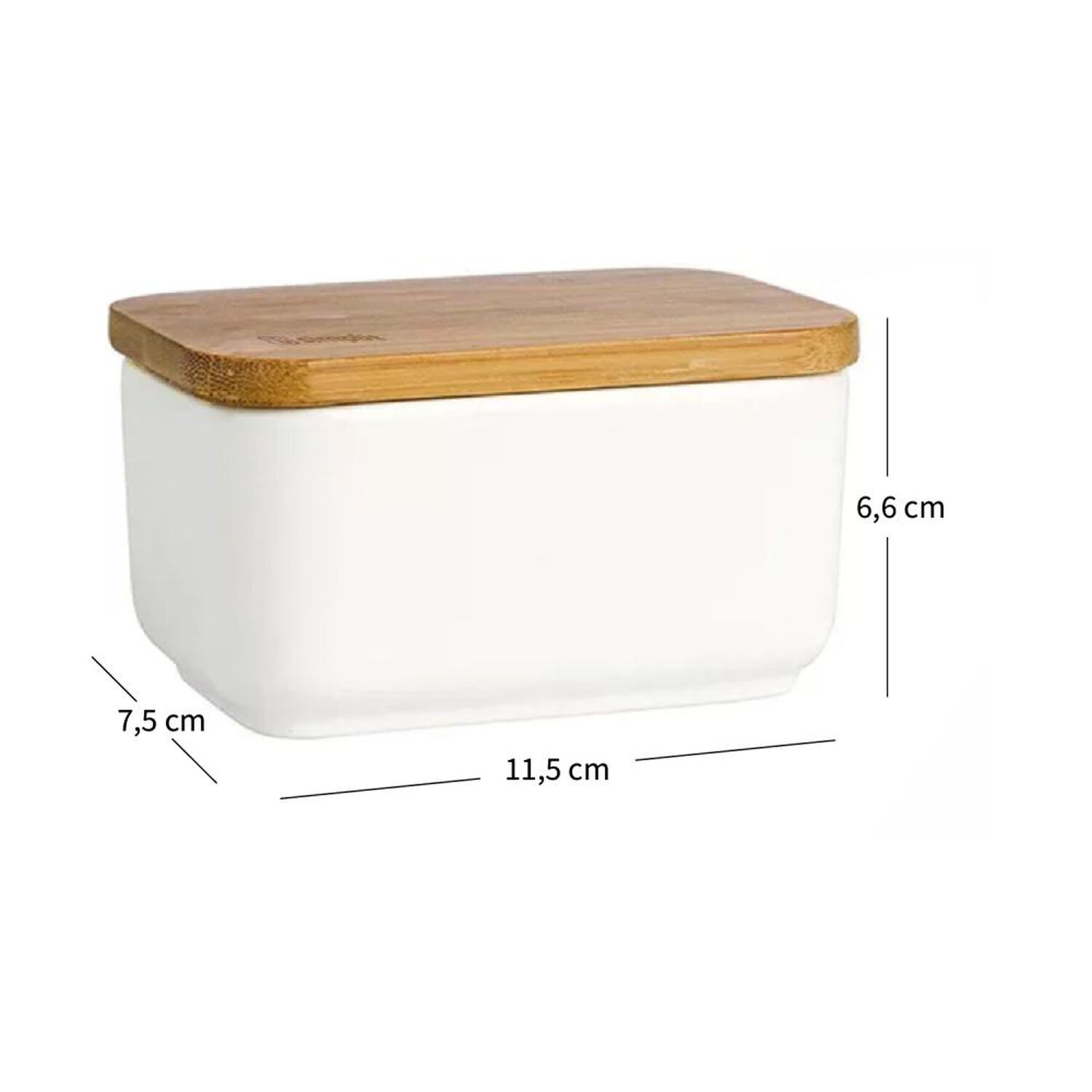 Mantequillero De Cer&aacute;mica Tapa Bamboo 300 Ml Simplit image number 2.0