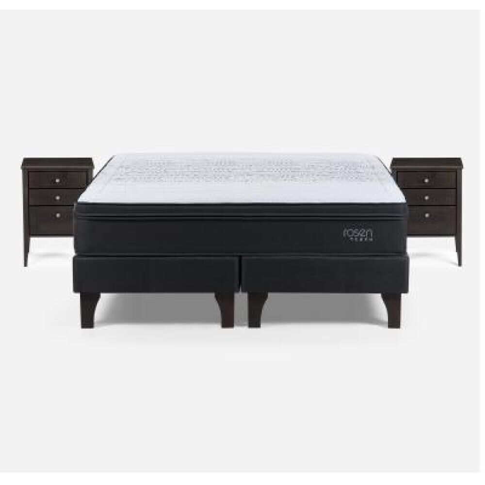 Cama Europea Rosen Tempo / King / Base Dividida + Velador Issey Grafito image number 5.0