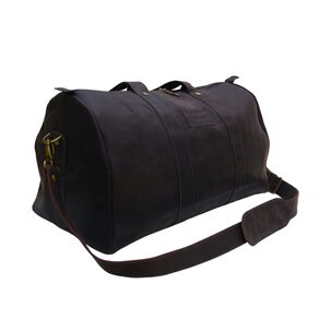 Bolso De Viaje De Cuero Cafe Oscuro