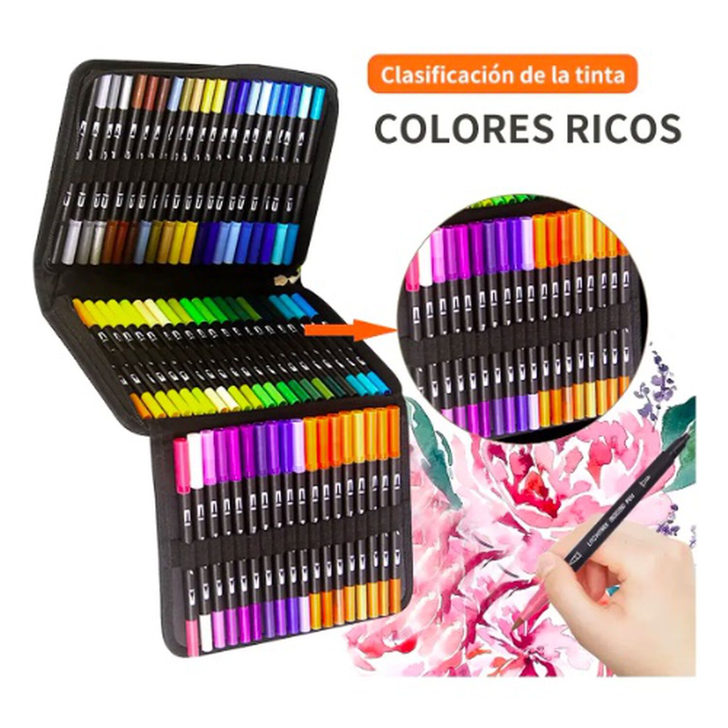 72 Colores Marcadores Plumones image number 2.0