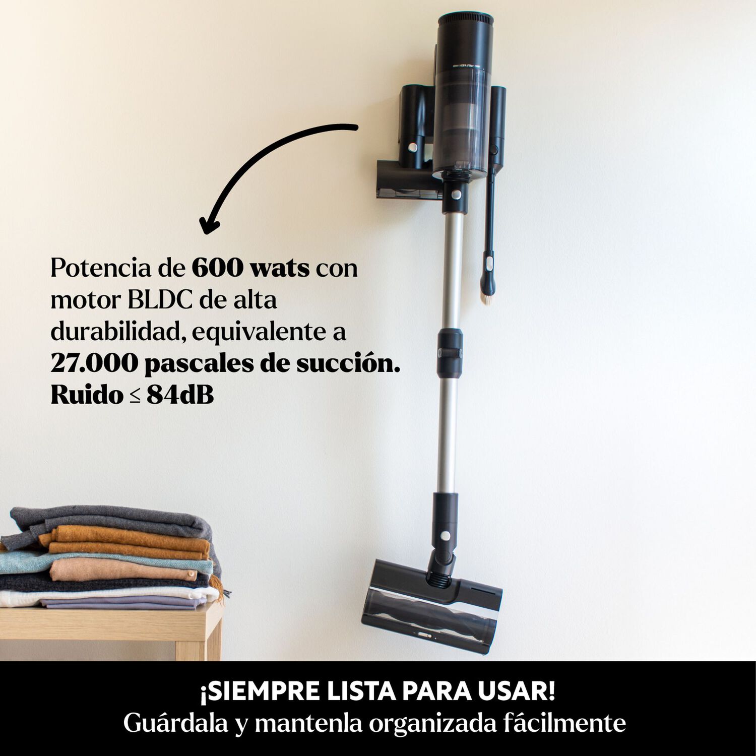 Aspiradora Vertical Inal&aacute;mbrica Cyclone Visionprime Easyways image number 4.0