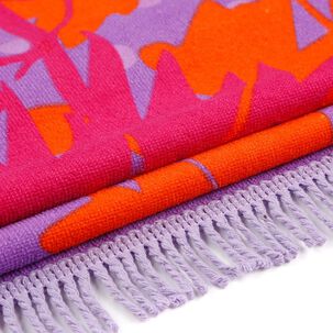 Toalla De Playa Freedom Hojas Puntos  /80x160 Cm Toalla De Playa Freedom Hojas Puntos  /80x160 Cm