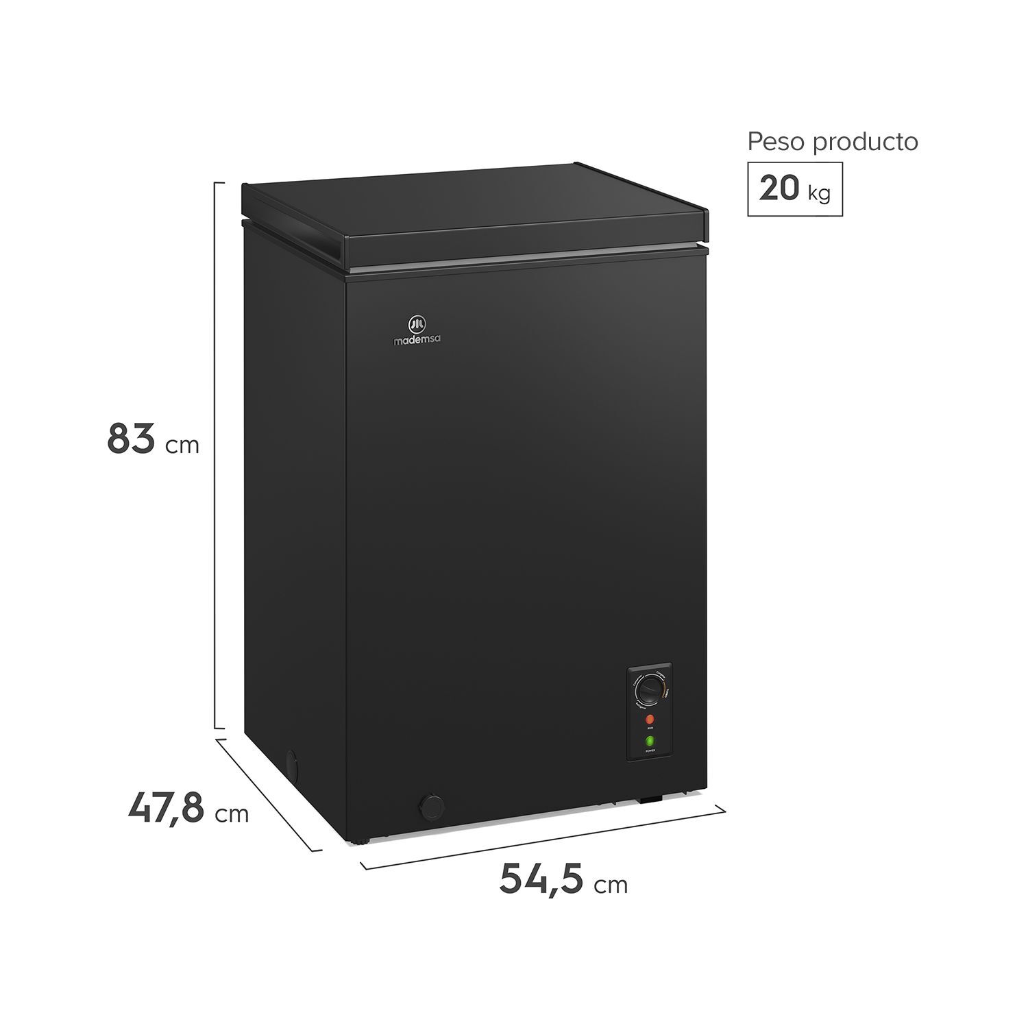 Freezer Horizontal Mademsa H100b / Fr&iacute;o Directo / 97 Litros / E image number 2.0