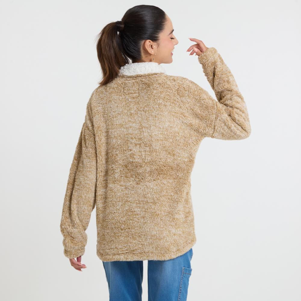 Polerón Regular Cuello Alto Medio Cierre Mujer Freedom image number 3.0