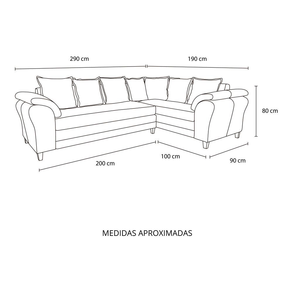Sof&aacute; Seccional Derecho Living Factory New Capri / 6 Cuerpos image number 6.0