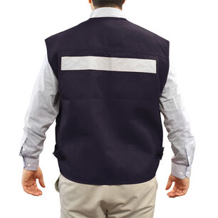 Chaleco Ge&oacute;logo Poplin Con Cinta Azul