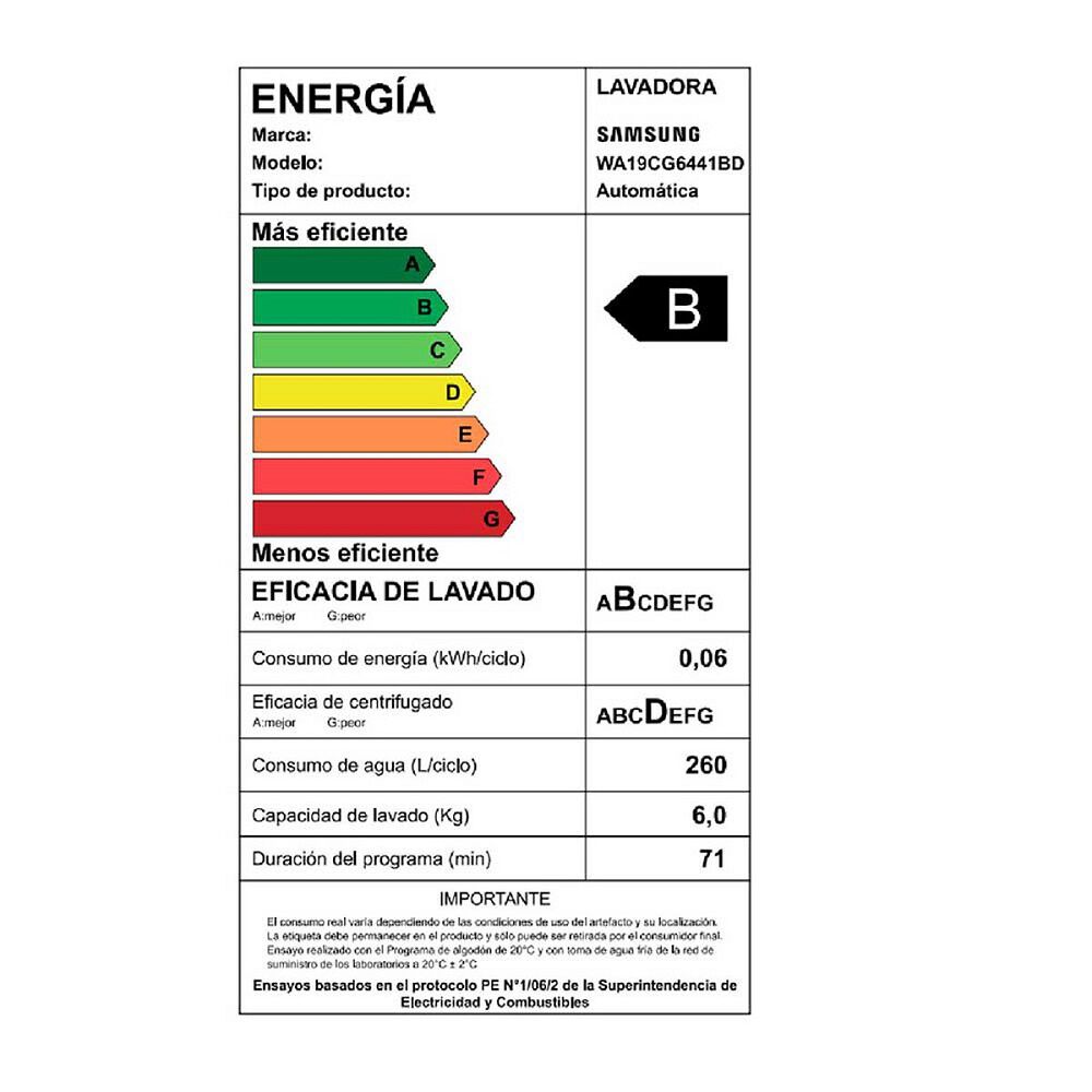 Lavadora Samsung Carga Superior 19 Kg Con Eco Bubble Gris Wa19cg6441bdzs image number 3.0