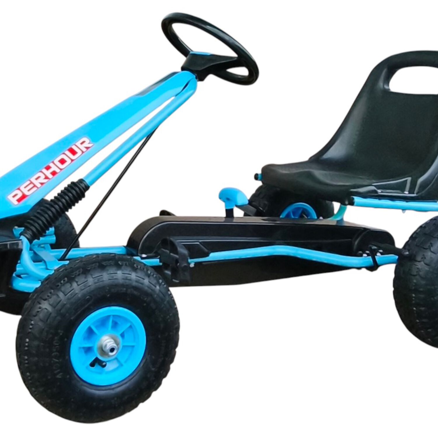 Gokart A Pedales Con Rueda Goma Celeste image number 2.0