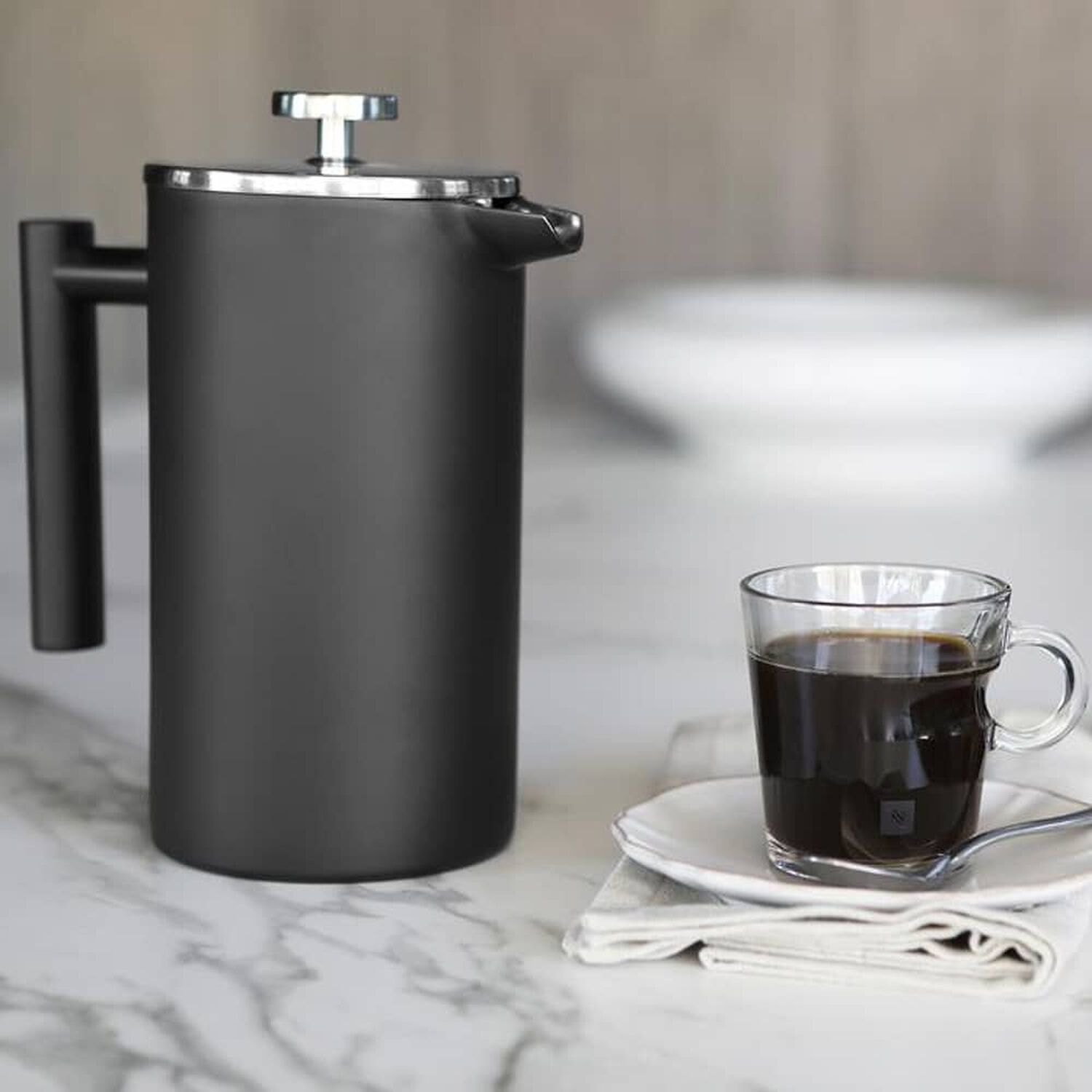 Cafetera Prensa Francesa Simple Cook Bolonia Negra image number 3.0