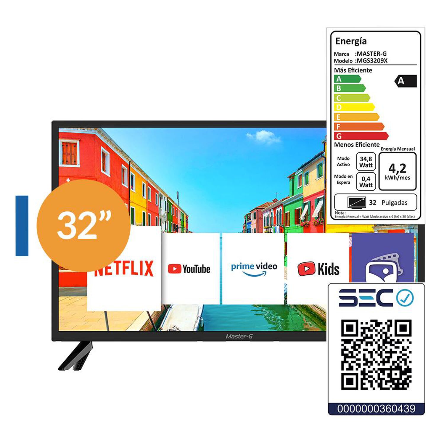Led 32" Master G MGS3209X / HD / Smart TV image number 5.0