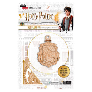 Emblema Harry Potter Hufflepuff Modelo Armable En Madera