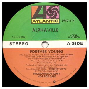 Alphaville - Forever Young (promo) | 12" Maxi Single Usado