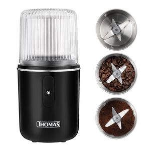 Molinillo De Caf&eacute; El&eacute;ctrico Thomas Th32 180w Moledor Molino De Caf&eacute; Granos Especias Y Frutos Secos Capacidad 55 G Cuchillas 4 Fold Blades Acero Inoxid