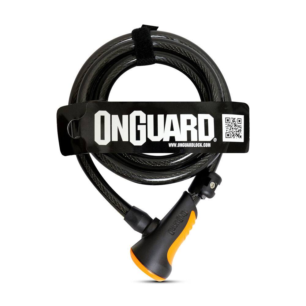 Candado On Guard Espiral Ns 180x12mm Naranjo image number 0.0
