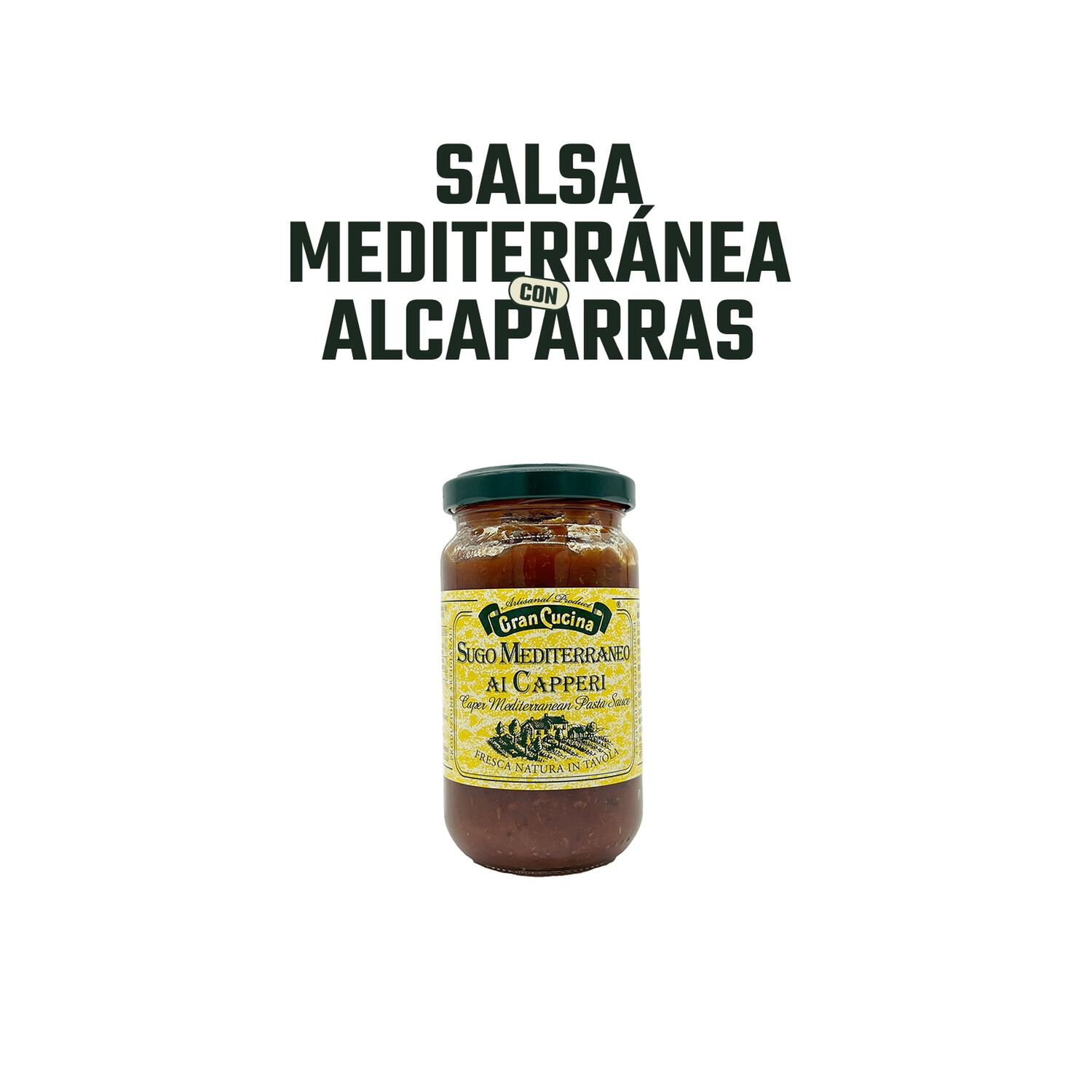 Salsa Mediterr&aacute;nea Con Alcaparras Gran Cucina 1 X 180 Gr image number 2.0