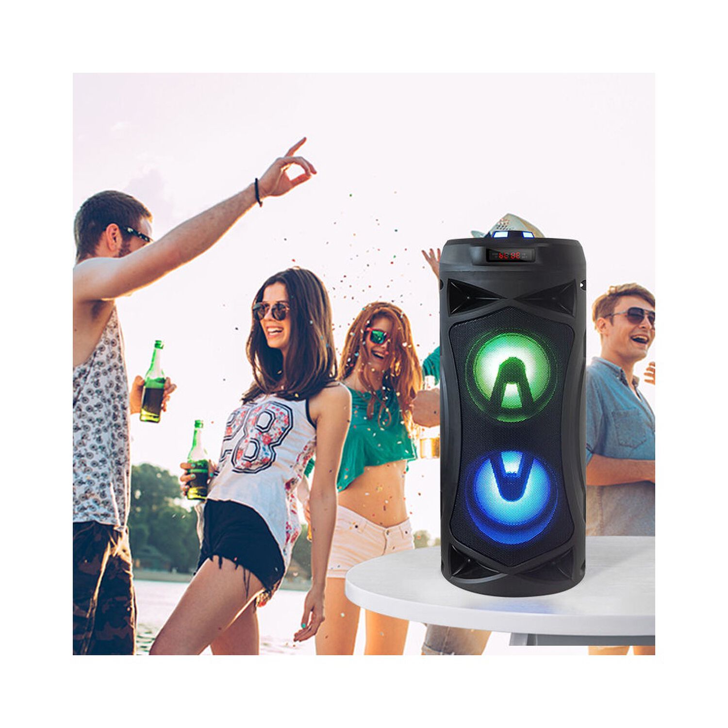 Parlante Port&aacute;til Recargable Con Bluetooth Fujitel 3220 Led image number 8.0