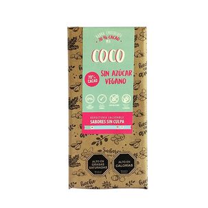 Chocolate Sabores Sin Culpa Amargo Cacao Con Coco Vegana