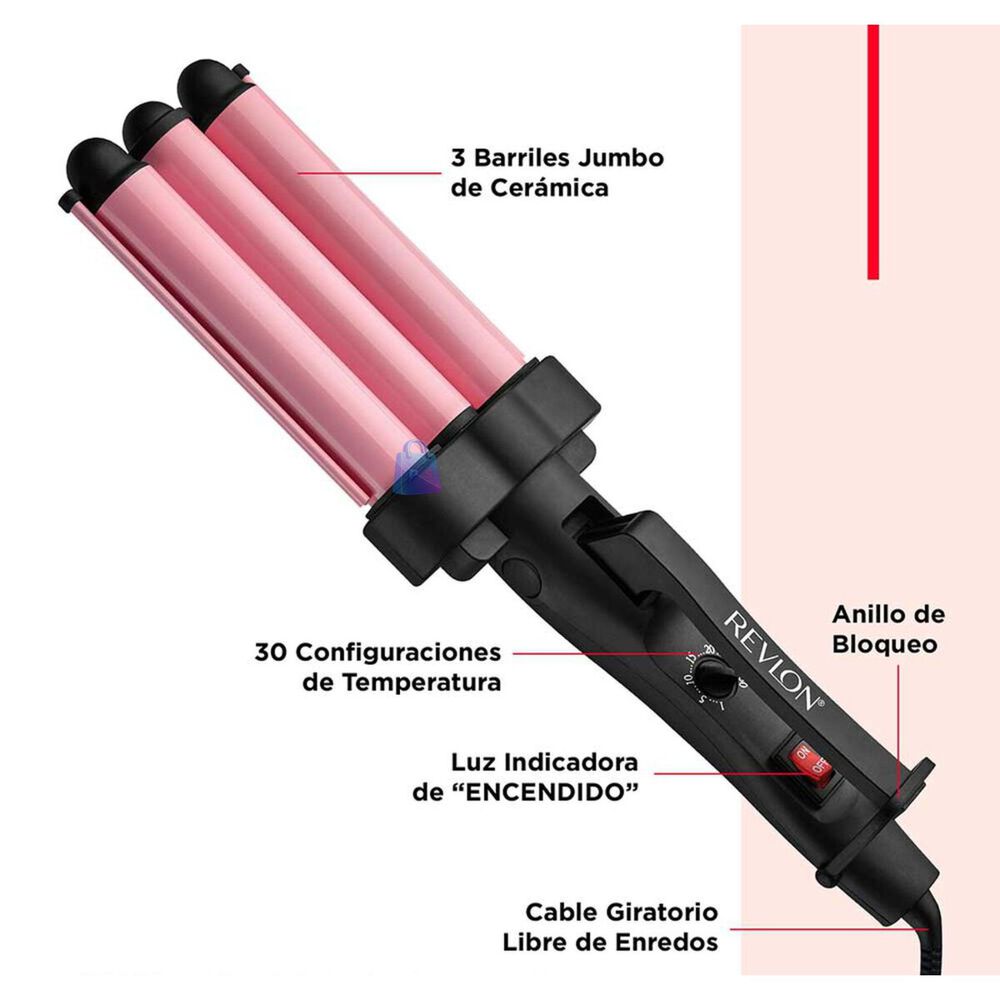 Ondulador Waver Revlon 3 Barriles Jumbo Rosa Pro - Ps image number 2.0