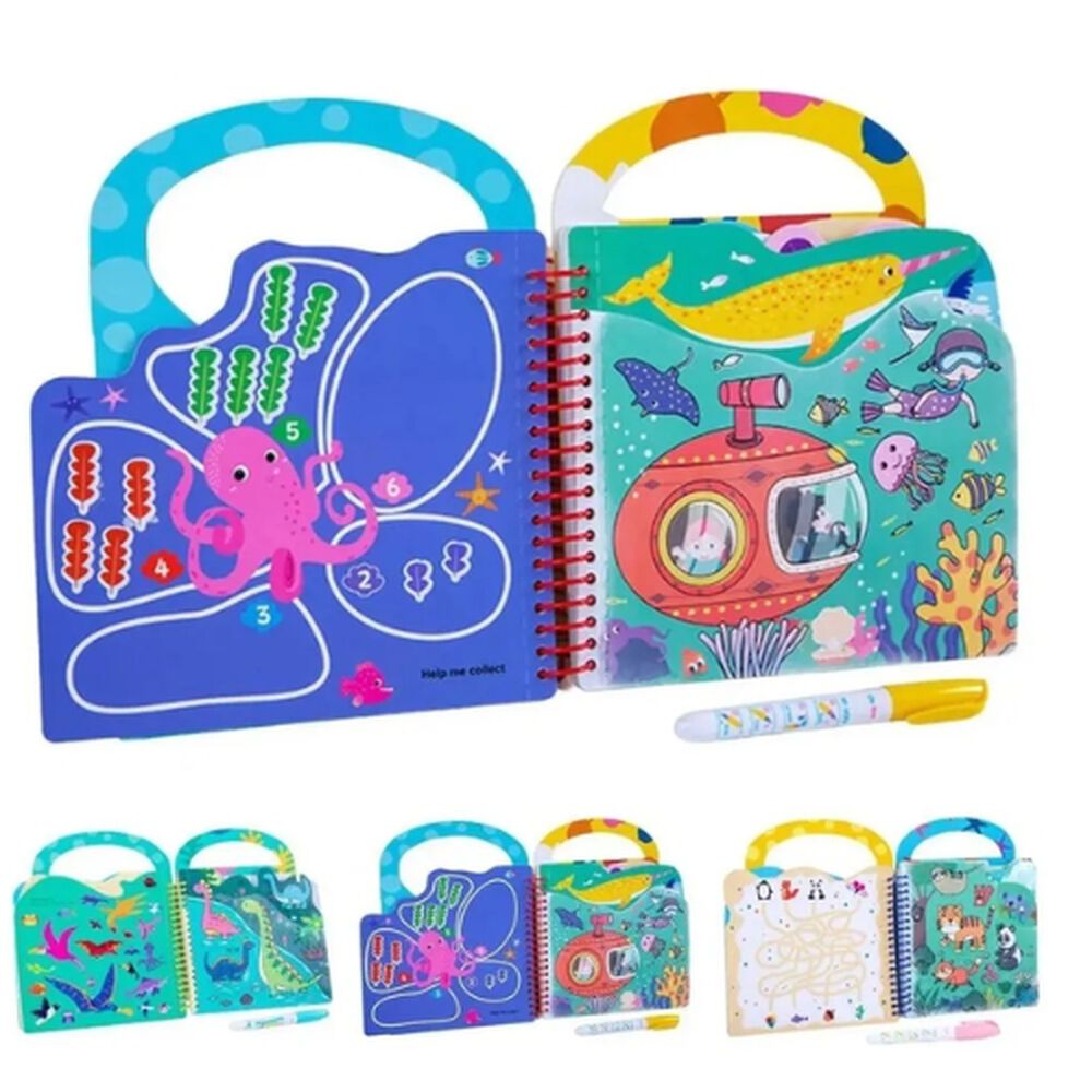 Libro Mágico Cuaderno Didáctico Niños Para Pintar Con Agua image number 4.0