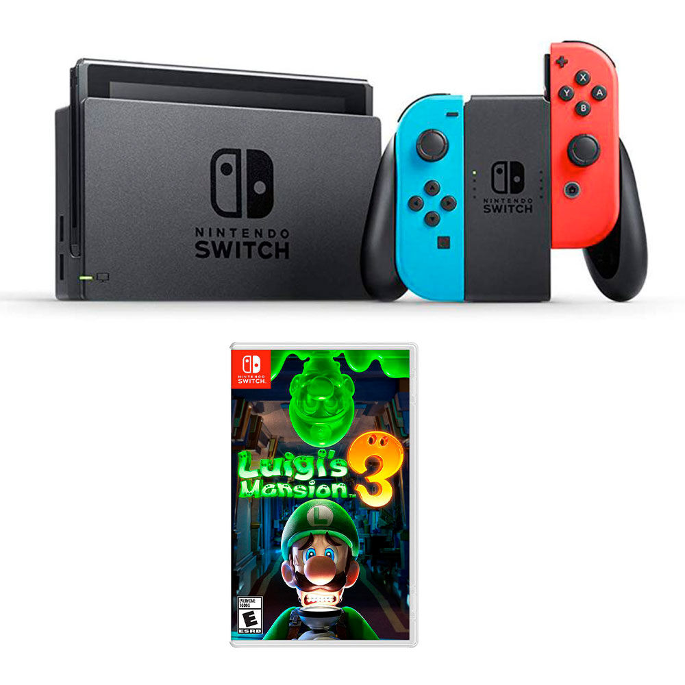 Consola Nintendo Switch Neon + Juego Luigi'S Mansion 3 image number 0.0