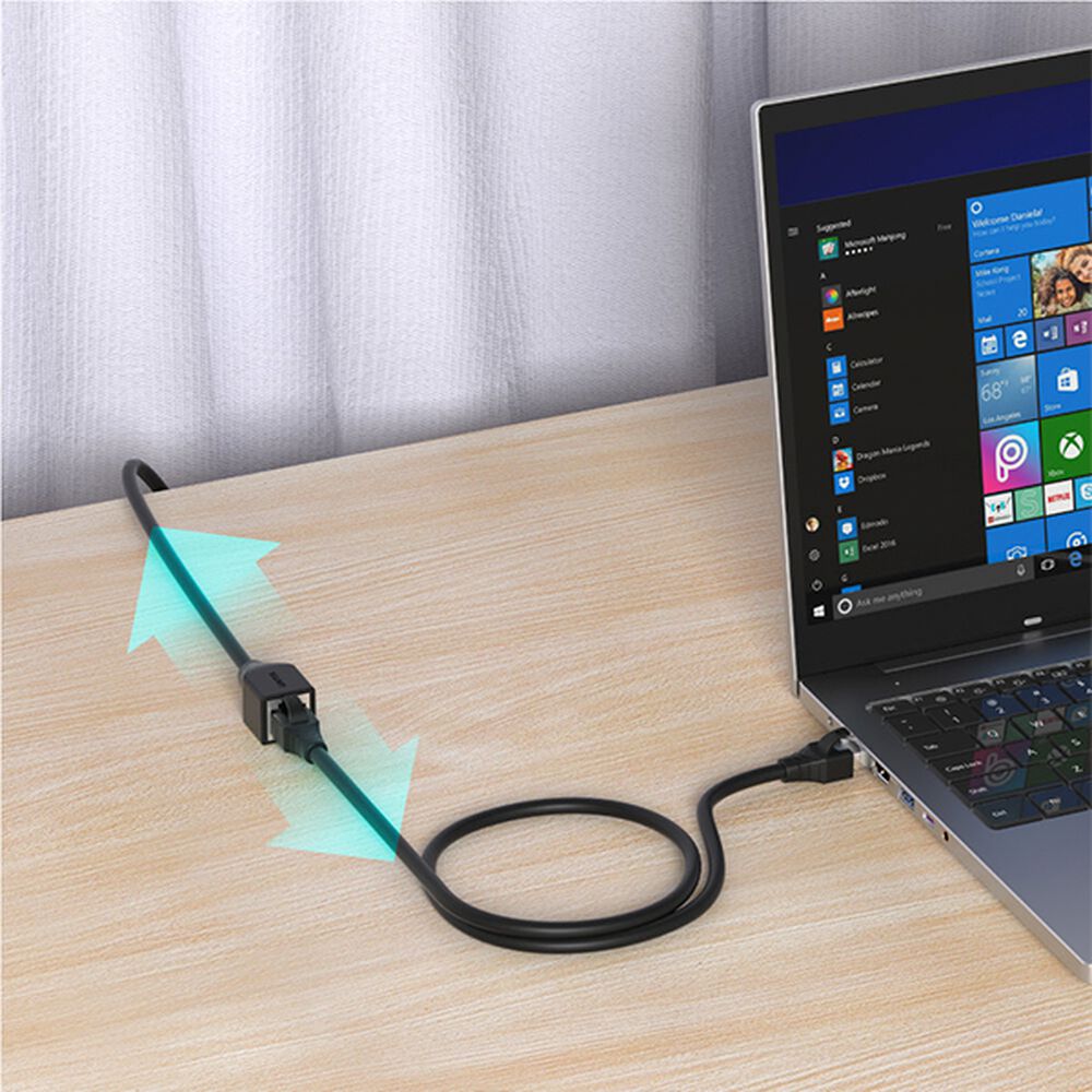 Extensor De Cable De Red Cat6 Macho A Hembra 3m 1000mbps image number 6.0