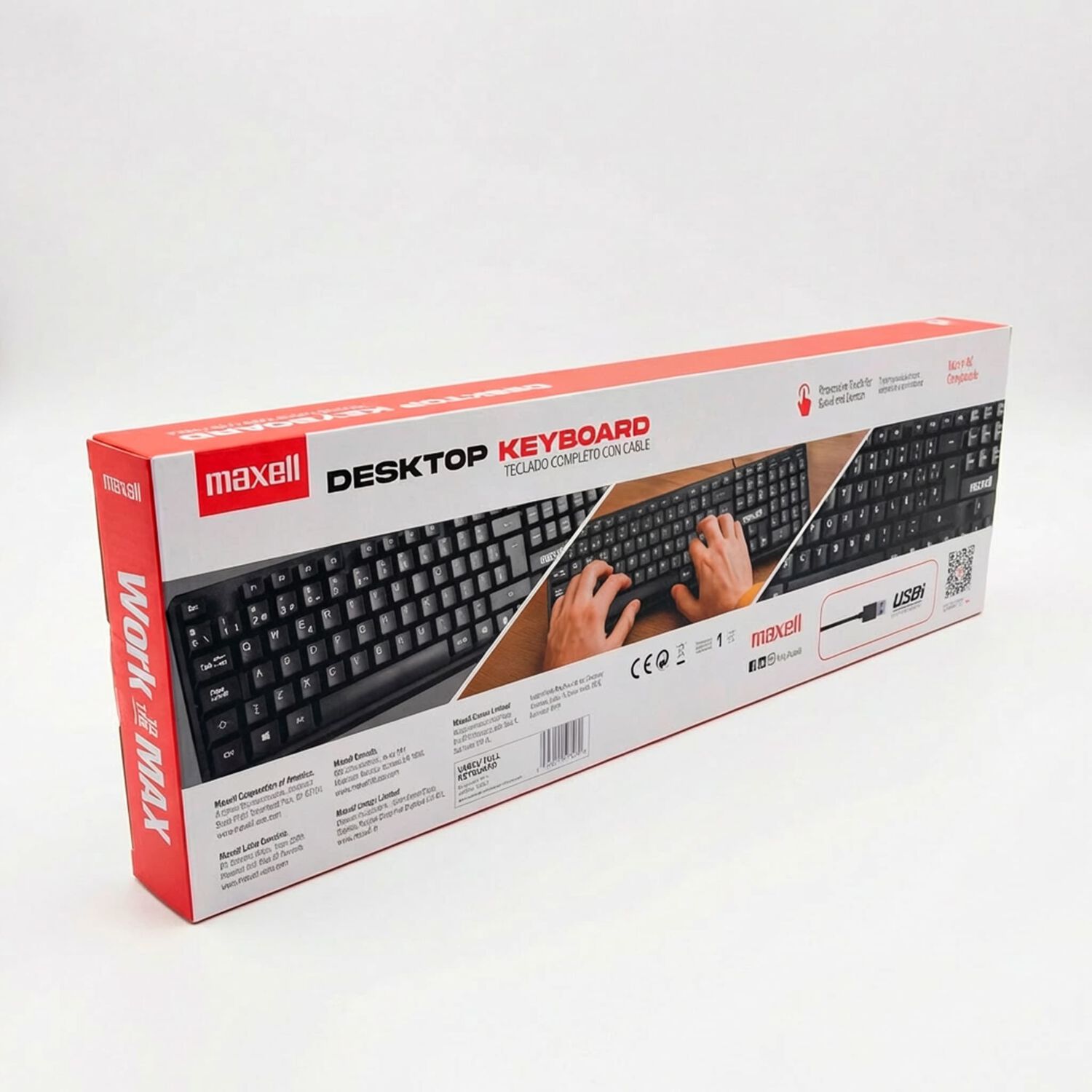 Teclado B&aacute;sico Maxell Kb-80 Conector Usb Negro image number 5.0