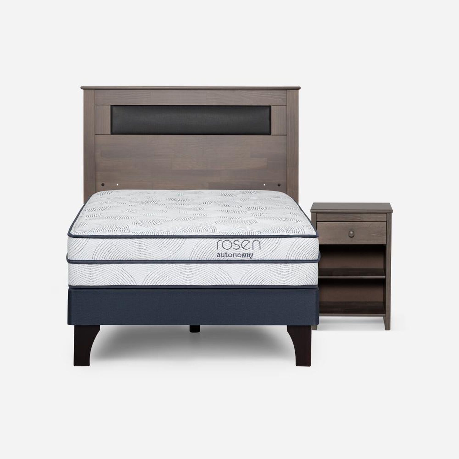 Cama Europea Rosen Autonomy Sky / 1.5 Plazas / Base Normal + Set De Maderas image number 0.0
