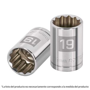 Dado Poligonal Pulgadas Cuadrante 1/2" 3/4" - Truper