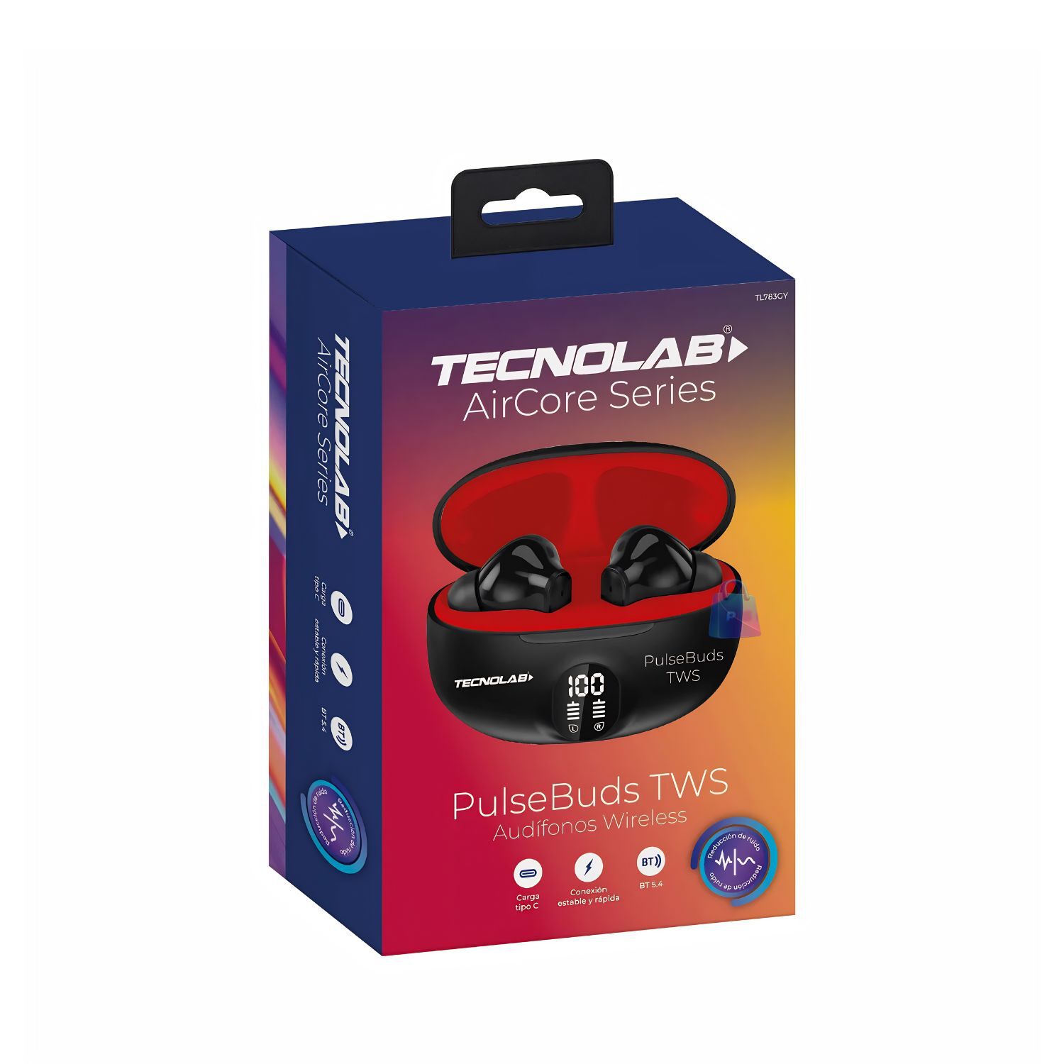 Aud&iacute;fonos Tws Bluetooth Touch Usb-c Visor Led Colores - Ps image number 1.0